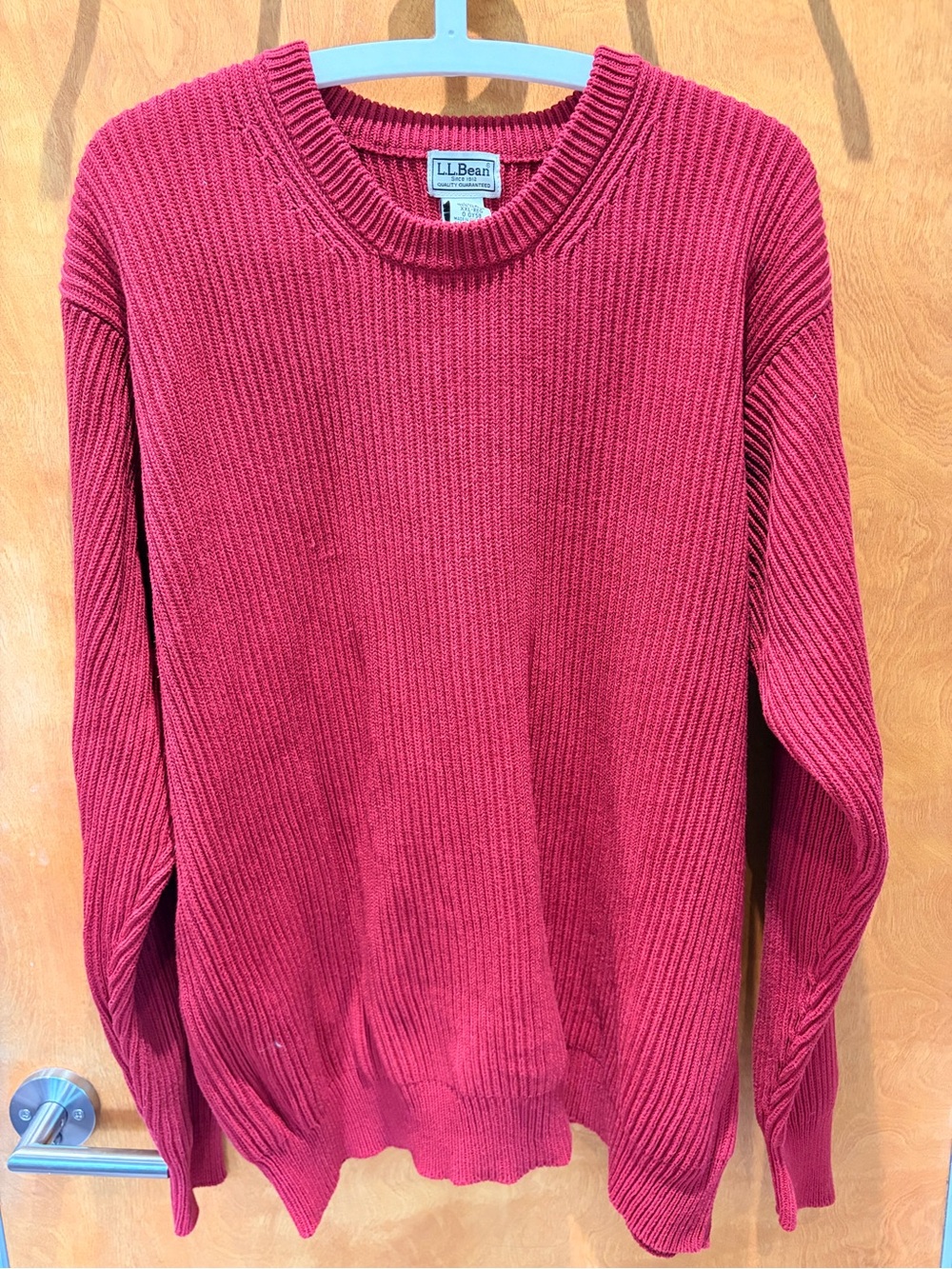 L.L. Bean Men’s Ribbed Knit Sweater in Red Mens size XXL